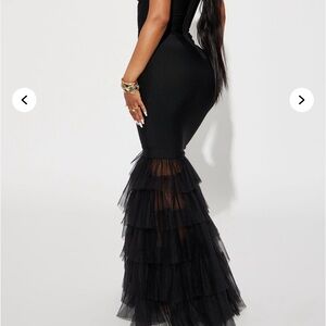 Fashion Nova Black Tiered Dress